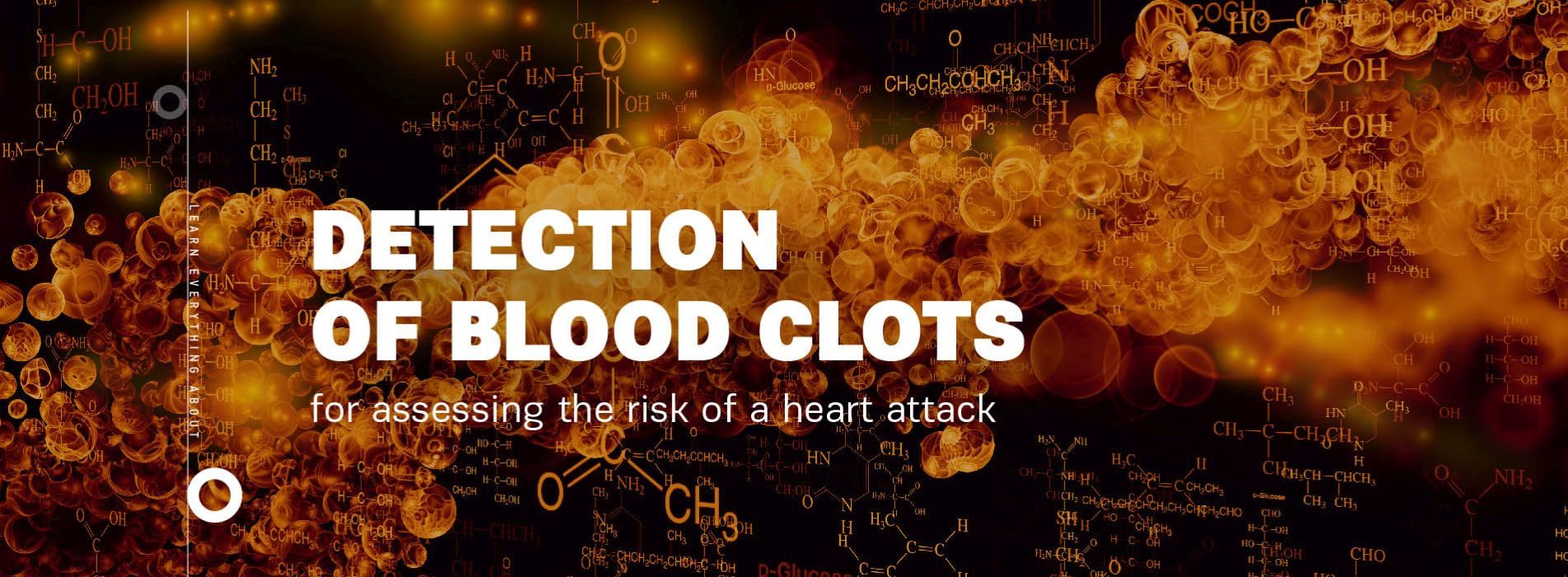 Detection of blood clots for assessing the risk of a heart attack